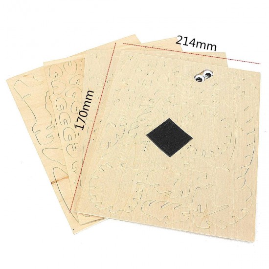 3D Wooden Owl Puzzle Jigsaw Children Kids Toy Pre Cut Wooden Shapes Model 3D Wooden Owl Puzzle Jigsaw Children Kids Toy Pre Cut Wooden Shapes Model