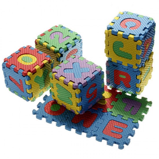 Baby Colorful EVA Foam Alphabet Letters Numbers Mat Jigsaw Puzzle