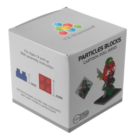 YZ Diamond Blocks Romance of the Three Kingdoms Guan Yu 301PCS Kid Gift Blocks Toys