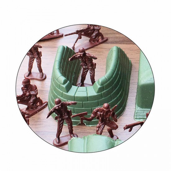 100PCS 3CM Army Combat Men Kid Toy Soldiers Military Plastic Figurine Action Figure