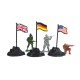 103PCS Christmas Soldier National Flags Figures Accessories Model Toys For Kids Children Gift