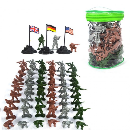 103PCS Christmas Soldier National Flags Figures Accessories Model Toys For Kids Children Gift