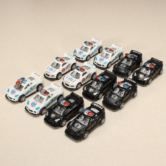 12xHZ Pull Back Racing Car Toys with Light Police Car Color Random