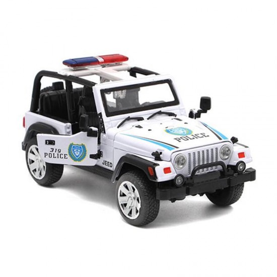 1/32 Alloy Police Car Model With Light Sound Toys For Kids Children Educational Gift