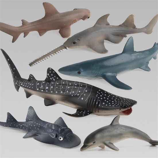 14PCS Shark Sea Creature Toy Animal Figures Diecast Model