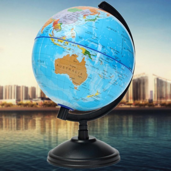 14cm World Globe Atlas Map With Swivel Stand Geography Educational Toy Kids Gift