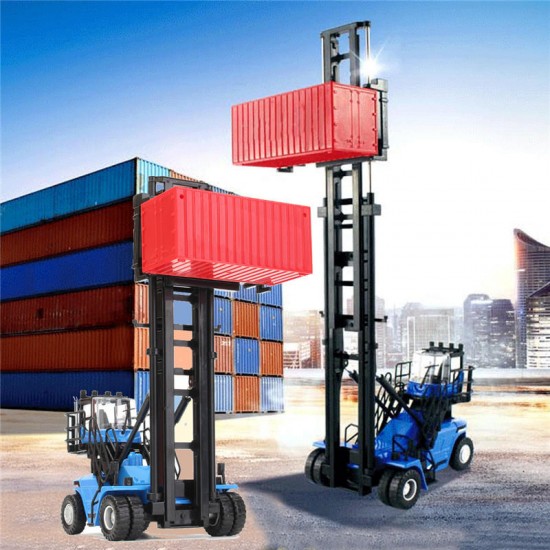 1/50 Diecast Empty Container Stacker Forklift Truck Car Model Kids Toy