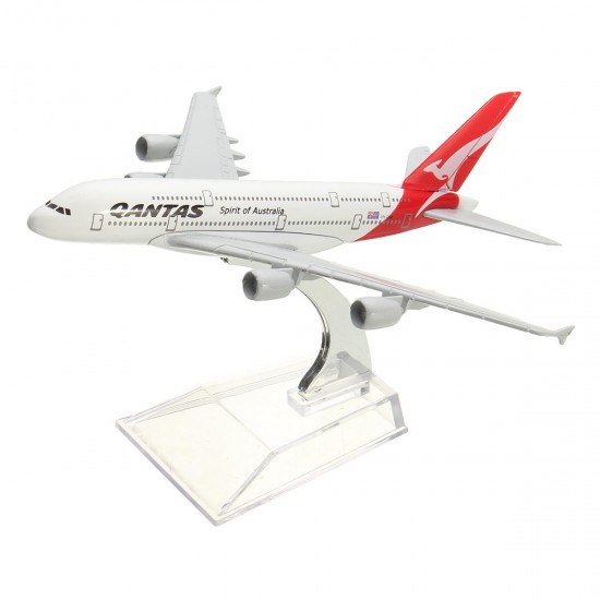 16cm Airplane Metal Plane Model Aircraft A380 AUSTRALIA QANTAS Aeroplane Scale Desk Toy