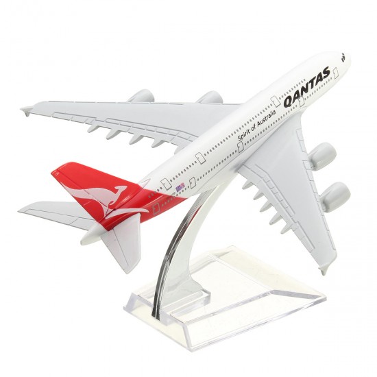 16cm Airplane Metal Plane Model Aircraft A380 AUSTRALIA QANTAS Aeroplane Scale Desk Toy
