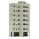 1/87 Light Grey Outland Models Modern Tall Business Office Building For Sandbox