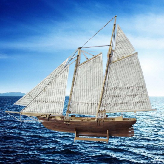 1:120 Scale Wooden Wood Sailboat Ship Kits 3D Puzzle Model Building Decoration Boat Gift Toy