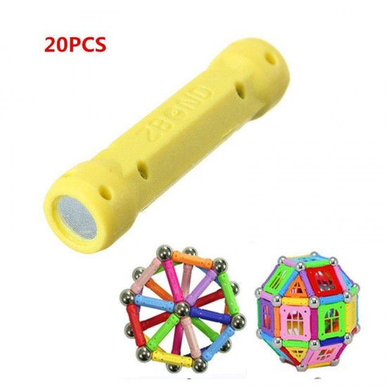 20PCS Straight Magnetic Rod Stick Model Building Assembly Education Kids Adults Toy 20PCS Straight Magnetic Rod Stick Model Building Assembly Education Kids Adults Toy