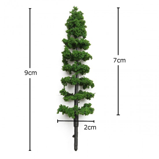 20pcs 1:100 Fir Trees Model Train Road Green Street Park Garden Scenery HO OO N