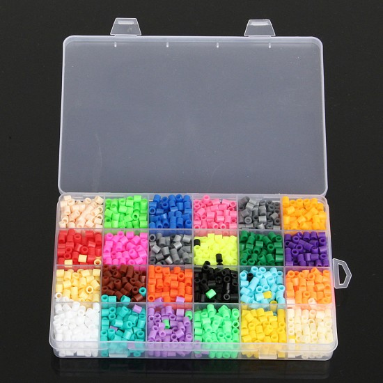 2400pcs Hama Perler Beads 5mm 24 Colors Kids Children DIY Craft Educational