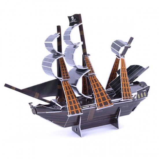 3D Paper Jigsaw Puzzle The Black Pearl Mini DIY  Model Building B668-20