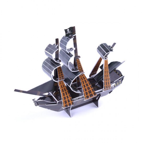 3D Paper Jigsaw Puzzle The Black Pearl Mini DIY  Model Building B668-20