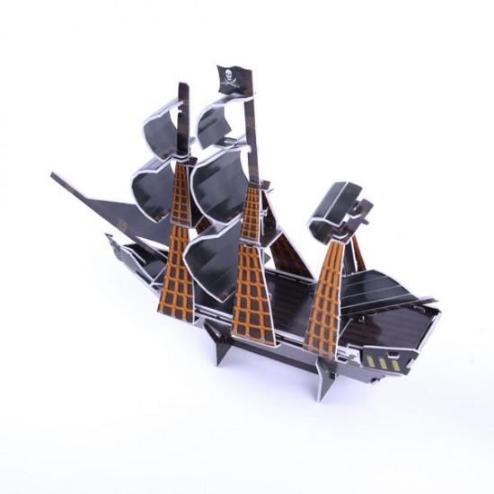 3D Paper Jigsaw Puzzle The Black Pearl Mini DIY  Model Building B668-20