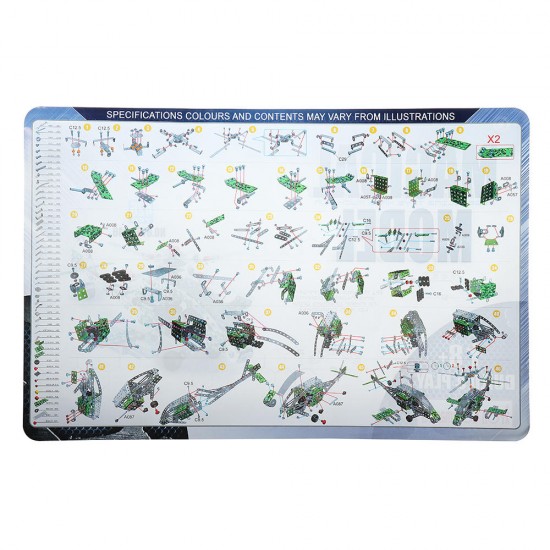 426PCS Full Alloy Jigsaw Puzzles Apache Plane Model Building Blocks Toy 426PCS Full Alloy Jigsaw Puzzles Apache Plane Model Building Blocks Toy