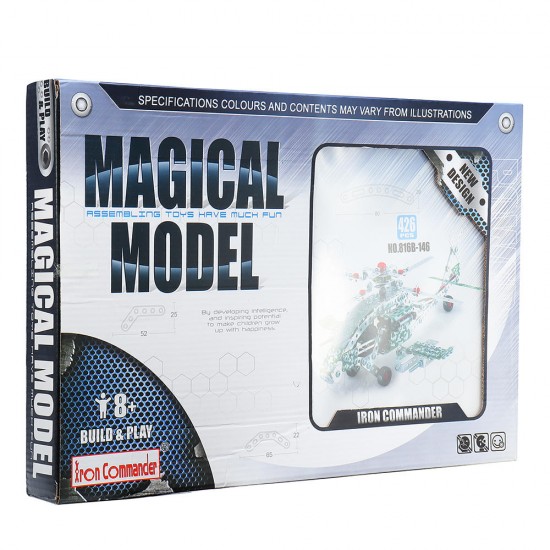 426PCS Full Alloy Jigsaw Puzzles Apache Plane Model Building Blocks Toy 426PCS Full Alloy Jigsaw Puzzles Apache Plane Model Building Blocks Toy