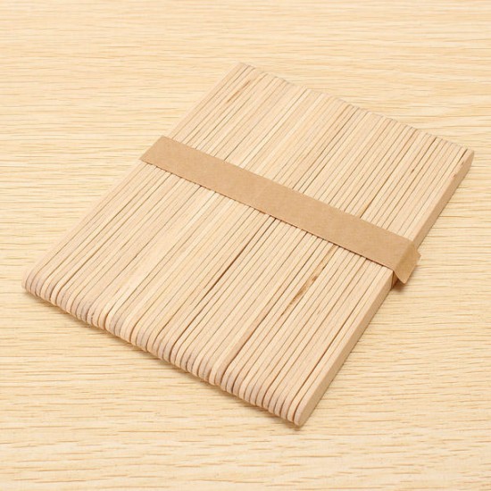 50Pcs A Bundle of Ice Cream Sticks 140 * 10 * 2 mm Ecru Popsicle Sticks