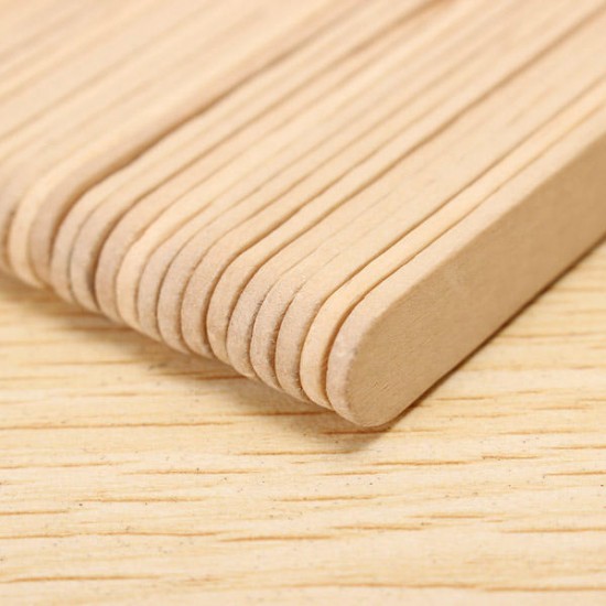 50Pcs A Bundle of Ice Cream Sticks 140 * 10 * 2 mm Ecru Popsicle Sticks