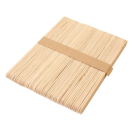 50Pcs A Bundle of Ice Cream Sticks 140 * 10 * 2 mm Ecru Popsicle Sticks