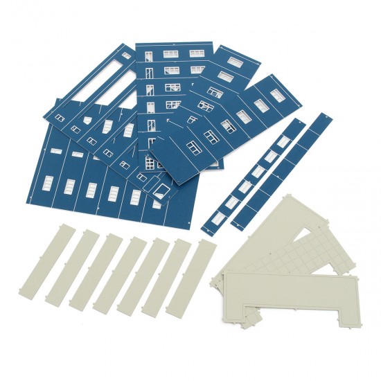 Blue Plastic Apartment Classroom Scenary Layout Model Toy For GUNDAM Building