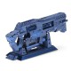 MU BGHN-1 3D DIY Metal Gun Puzzle Blue Model Collection Toy 100*35*15mm