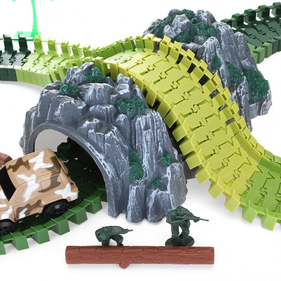 96PCS DIY Assembling Building Army Track Electric Car Orbit Series Kids Children Christmas Gift Toys 96PCS DIY Assembling Building Army Track Electric Car Orbit Series Kids Children Christmas Gift Toys