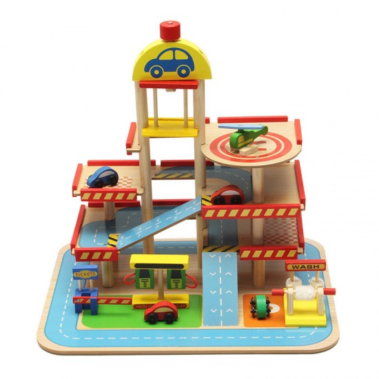 Assembling Simulation Large Stereo Three Layer Wooden Car Parking Lot Track Set For Kids Toys Gift Assembling Simulation Large Stereo Three Layer Wooden Car Parking Lot Track Set For Kids Toys Gift