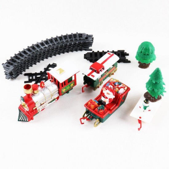 Christmas Electric Track Train With Sound Music Children Gift Locomotive Model Toys