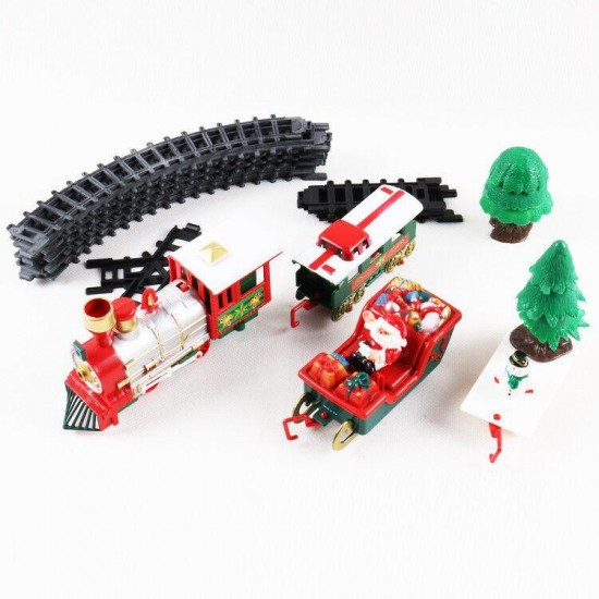 Christmas Electric Track Train With Sound Music Children Gift Locomotive Model Toys Christmas Electric Track Train With Sound Music Children Gift Locomotive Model Toys