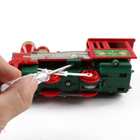 Christmas Electric Track Train With Sound Music Children Gift Locomotive Model Toys