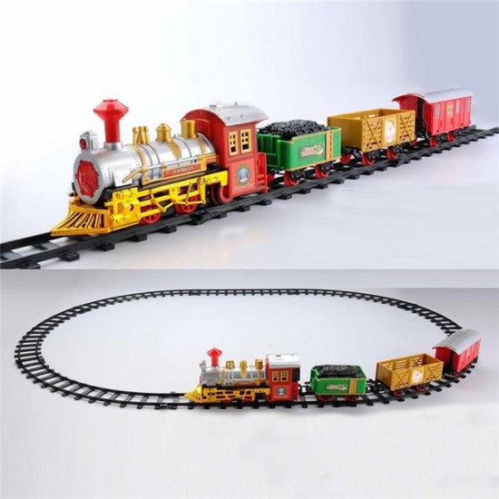 Christmas Electric Track Train With Sound & Music For Kids Children Gift Locomotive Model Toys