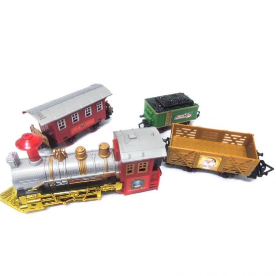 Christmas Electric Track Train With Sound & Music For Kids Children Gift Locomotive Model Toys Christmas Electric Track Train With Sound & Music For Kids Children Gift Locomotive Model Toys