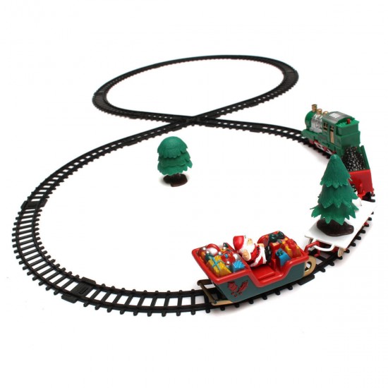 Christmas Musical Light Tracks Train Set 20 Piece With Trees Carriages Kids Toy Christmas Musical Light Tracks Train Set 20 Piece With Trees Carriages Kids Toy