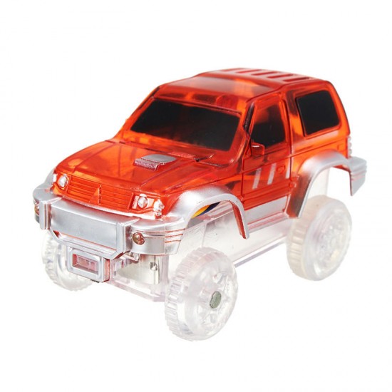 Christmas Racing LED Electric Car Glowing Toys For Magical Glow In The Dark Track For Kids Gift