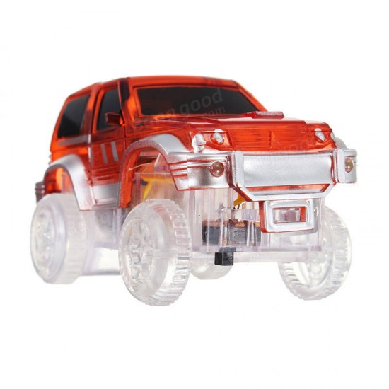 Christmas Racing LED Electric Car Glowing Toys For Magical Glow In The Dark Track For Kids Gift