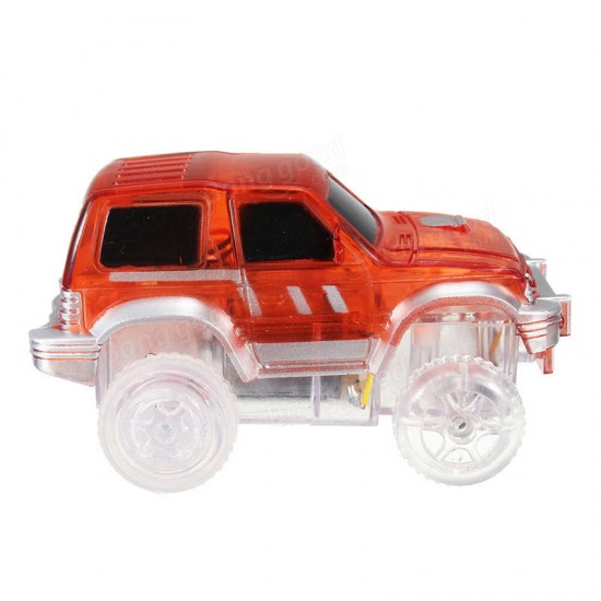 Christmas Racing LED Electric Car Glowing Toys For Magical Glow In The Dark Track For Kids Gift
