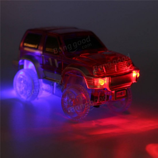 Christmas Racing LED Electric Car Glowing Toys For Magical Glow In The Dark Track For Kids Gift