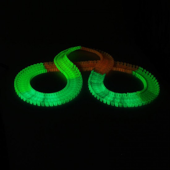 DIY Enlighten Magic LED Tracks Bending Glow In The Dark 165 pieces Race Track Kids Toys Gift