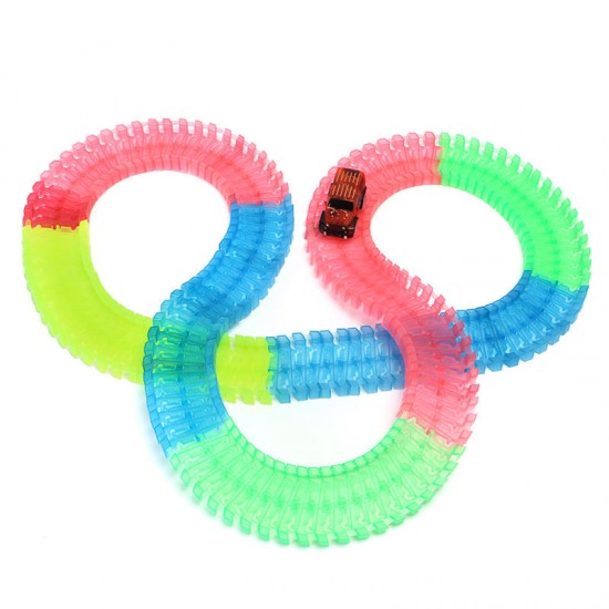 DIY Enlighten Magic LED Tracks Bending Glow In The Dark 165 pieces Race Track Kids Toys Gift DIY Enlighten Magic LED Tracks Bending Glow In The Dark 165 pieces Race Track Kids Toys Gift