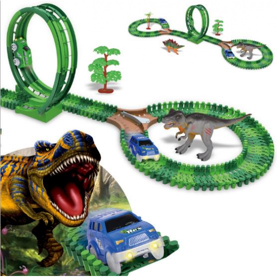 Dinosaur Slot Car Race Track Toys Kids Bridge Battery Toy Park Roller Coaster Dinosaur Slot Car Race Track Toys Kids Bridge Battery Toy Park Roller Coaster