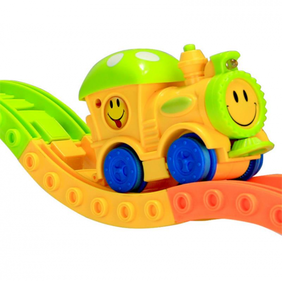 Rail Car Toys Small Train Assembled Puzzle  DIY Children Electric Toys Outdoor Beach Toys