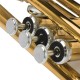 Bb Beginner Trumpet Brass Band Gold Plated Care Kit Case in Gold Silver Red Blue Black