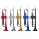 Bb Beginner Trumpet Brass Band Gold Plated Care Kit Case in Gold Silver Red Blue Black