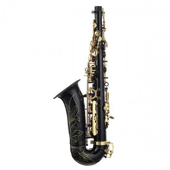 Brass Engraved Eb E-Flat Alto Saxophone Sax With Case Gloves Cleaning Cloth Belt Brush