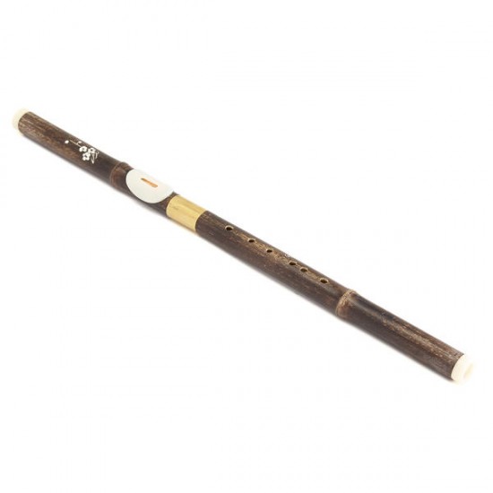 Chinese Black Bamboo Bawu G Key Woodwind Flute Musical Instrument