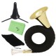 Golden Brass Trumpet Bugle Musical Insturment Bb Key Round Tube Trumpet Accessories Set