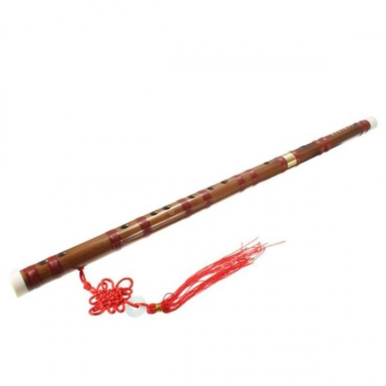 Handmade Traditional Chinese Musical Instrument D Key Bamboo Flute 61mm